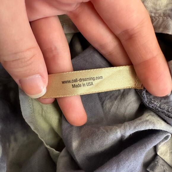 CALI by Cali Dreaming Blue Green Tie Dye Oversized Cotton Tunic‎ Top M/L - Picture 7 of 8